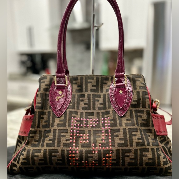 Fendi Authentic Multicolor Zucca Canvas and Leather Chef De Jour Bag - Picture 1 of 14